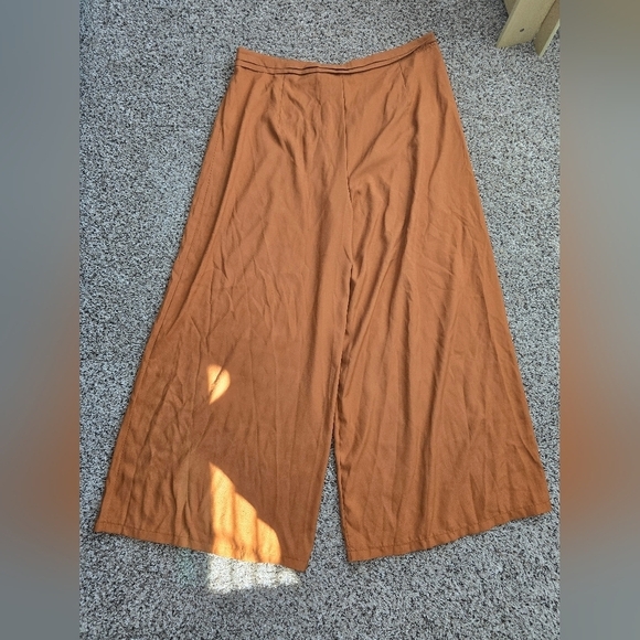 Pretty Little Thing Palazzo Satin Pants Women Sz 22 Plus Orange Wide Leg… - Picture 12 of 12